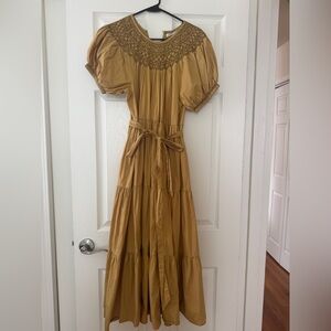 Doen Gilda Dress in Wheat Size S